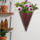 Ensemble de 4 paniers à fleurs muraux tressés pour usage extérieur 5