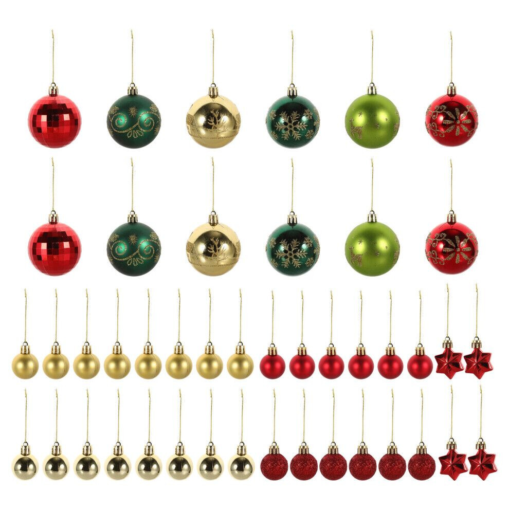 Lot De 44 Boules De Noël – Décorations Pour Sapin, Plastique Incassable – Pour Noël, Mariage, Anniversaire, Décoration Festive