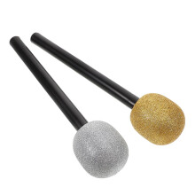 4 glitzernde Plastikspielzeug-Mikrofone für Partys