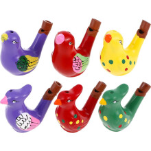6er-Packung Vogelpfeifen aus Keramik, Wasserpfeifen, Lärminstrumente für Kinder