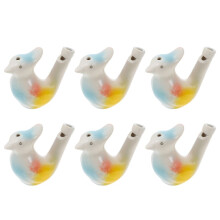 6 Keramikpfeifen in Form von Wasservogelspielzeug