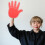 Große, fünffingrige Hand für Cheerleading, Spiele, rot 3