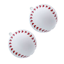 2 Partybälle in Baseball-Geburtstagsfarben