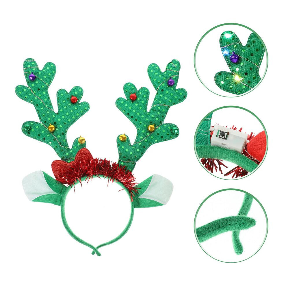 Serre-tête Renne De Noël - Bois Réaliste, Oreilles, Pour Adultes Et Enfants, Accessoire Fête