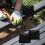 5 plastic fence post caps, pyramid shape, for outdoor use 5