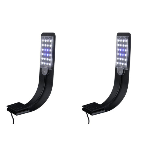 2 LED-akvarielampor med klämmor 2
