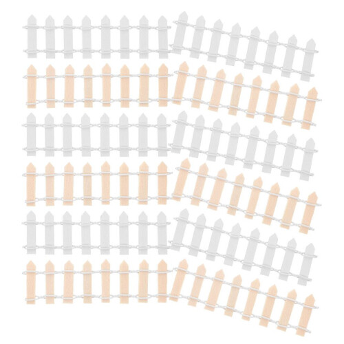 20 mini trästaket för dockhus, miniatyrer, suckulenter