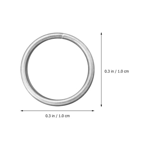 Spaltringe, Ringverschlüsse, Silber, Eisen, 1 Set 1