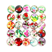 50 round floral pattern watch glass stickers 1.2 x 0.45 cm