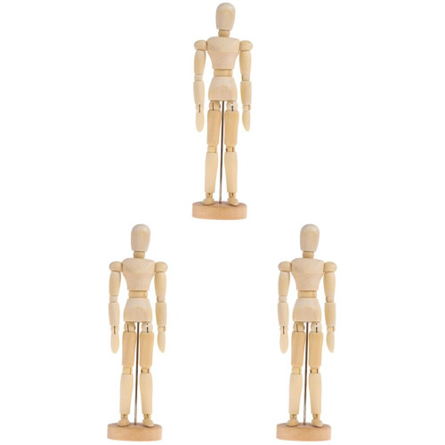 3 Movable Wooden Dolls for Artists - Hand Models 1