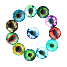 20 Pieces DIY Jewelry Making Supplies Round Glass Patch 20mm Assorted Colors