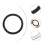 Waxiayuz Black Rhinestone Ignition Button Ring 2 3