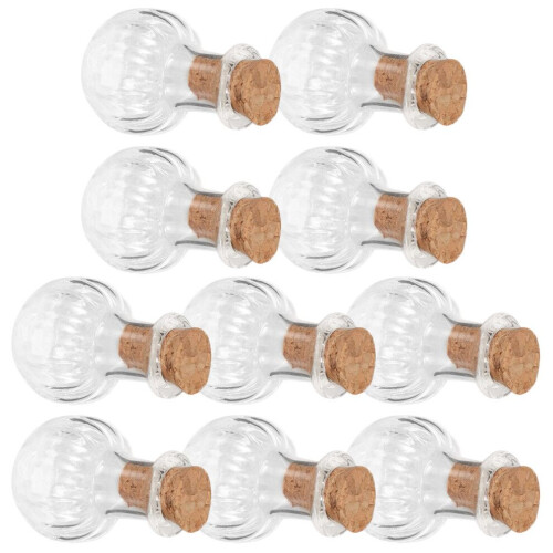 50 glasflaskor med korkproppar, små flaskor, glas 1