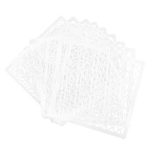 9-teiliges Set hohler Malformen, Kunststoff, Buchstabe, Kind, Weiß