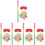 5 Sets Geburtstagsparty-Piñata-Stäbe Konfetti Pappgläser 5