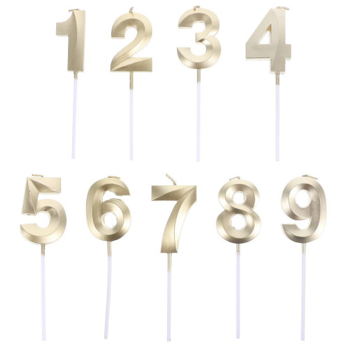 27 3D-verjaardagstaarten, cijfers 1-9