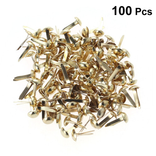 Scrapbooking 100pcs Mini Round Pastel Colored Brads 5.5X11mm 1