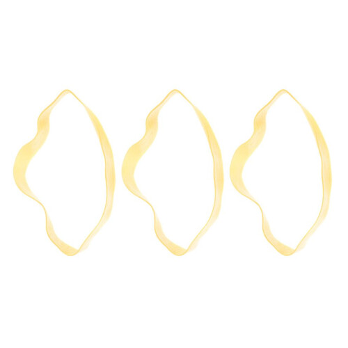 3 geformte Gummibänder: elastische Bänder für