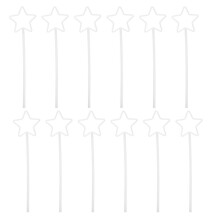 Bastel-Kunststoffkreise, Sterne, weiß, 1 Set