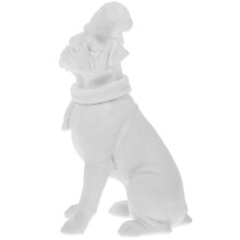 3 figuras de perro de resina sin pintar, accesorios para el hogar.