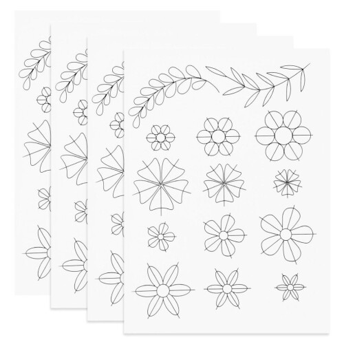 4 charnières pour commode, gabarit en papier, dessins 2