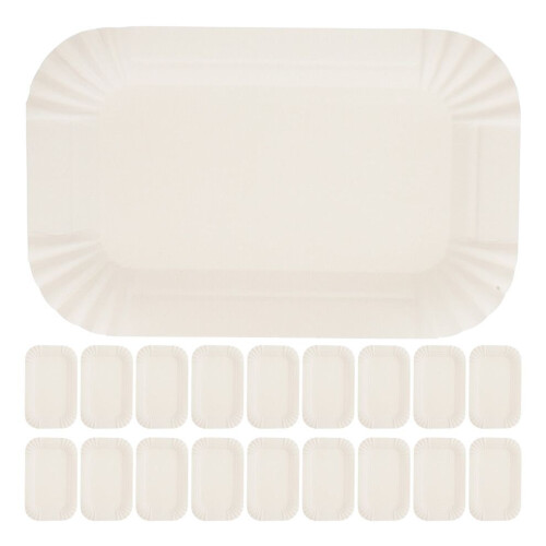 Paper plates, bulk pack, rectangular cake plate, durable