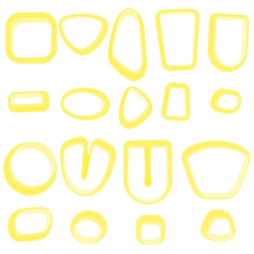 18-piece polymer clay mold earring cutter set, handmade