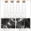 4 glasflaskor med korkproppar, specialdesignade flaskor 5