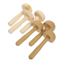 6 rouleaux en bois et plastique en forme de champignon, pour l'impression sur papier et par frottage.