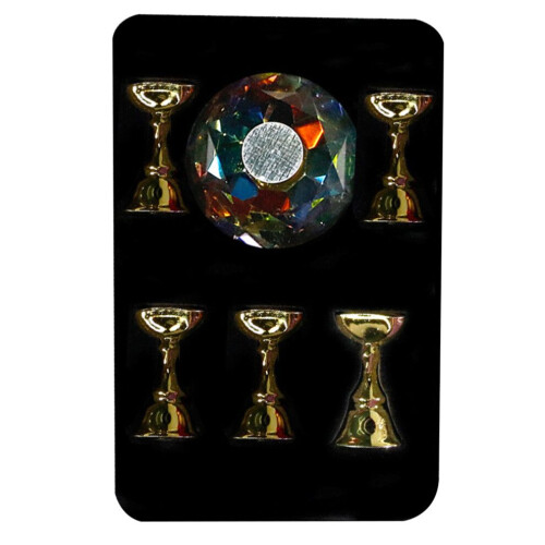 Support pour manucure avec base en cristal, étagère de présentation et support