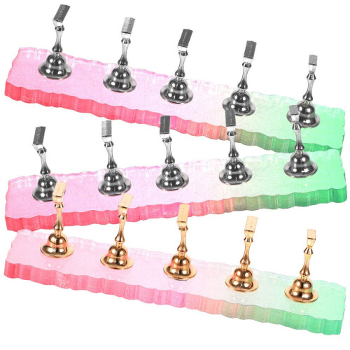 3 Sets Artificial Nail Holder Practice Stand for Beginners
