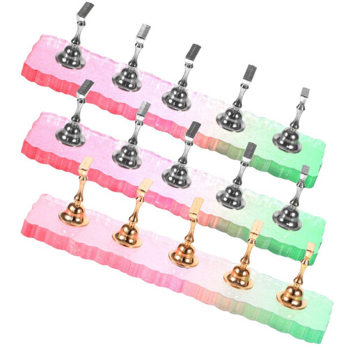 3 Sets Artificial Nail Holder Practice Stand for Beginners 1