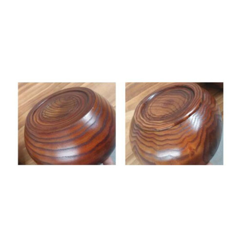 wooden yarn bowl, storage box with spiral pattern 1