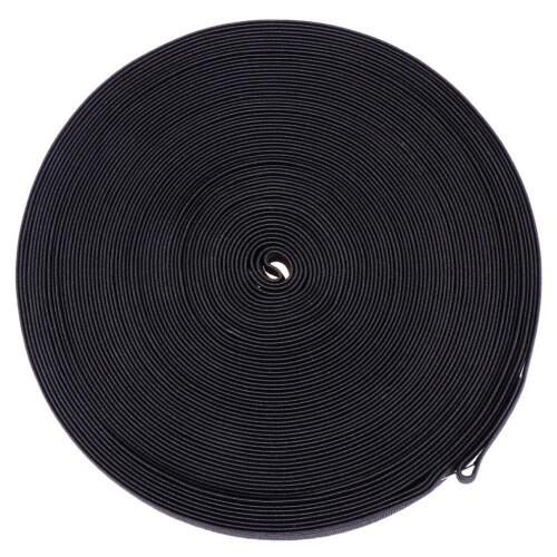 Verdicktes Gummiband, 160 x 1,5 cm, Schwarz 2