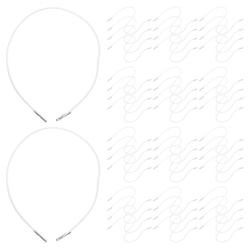 250 cordons élastiques blancs perforés avec crochets métalliques 2