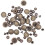 Drukknoopsluiting van zinklegering, donkerbruin, 20 sets 5