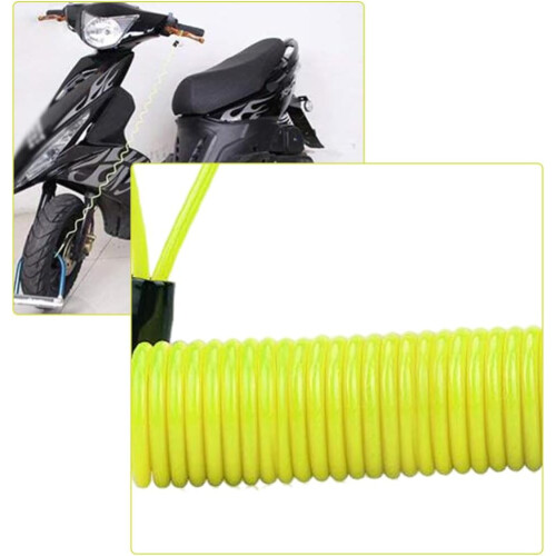 Disc Lock Cable Spring Reminder Antitheft Security Lock for Motorcycles Bicycles 1