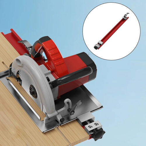 Adjustable Cutting Machine Base Guide, Circular Saw Guide Woodworking Tool for Industrial, Red, L 2