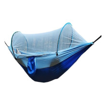 Outdoor Hammock Quick-open Mosquito Net Hammock Outdoor Anti-rollover Single And Double Outdoor Camping Anti-mosquito Hammock(Blue,A) A Blue