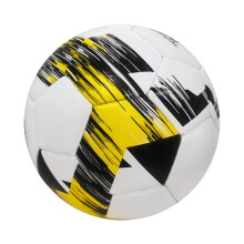 Precision And Control Size 5 Soccer Ball For Training Rubber Bladder Gives Exceptional Air Retention Official Size Match , White yellow