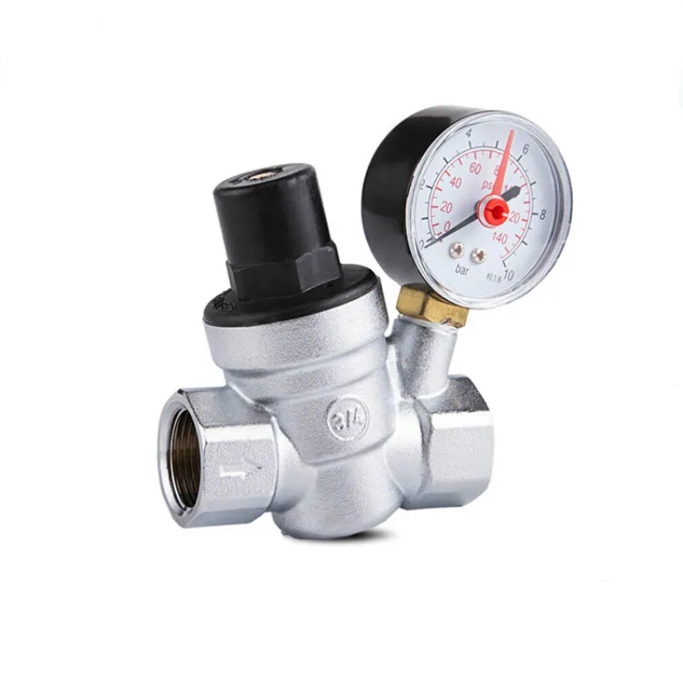 Brass Water Pressure Regulating Valve, With Gauge Pressure Maintaining Valve Tap Water Dn15 Dn20 Material: Brass Reducer Valve Water(Dn15) 9105992054534