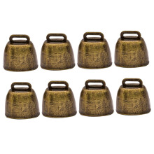 8pcs Vintage Cattle Bell Cattle Ornament Hanging Bell Diy Jewelry Accessories for Crafts Small