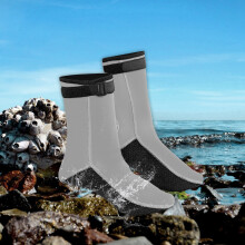 Grau L HISEA Schnorchel-Socken 3MM Anti-Kälte Anti-Rutsch für Wasserspaß
