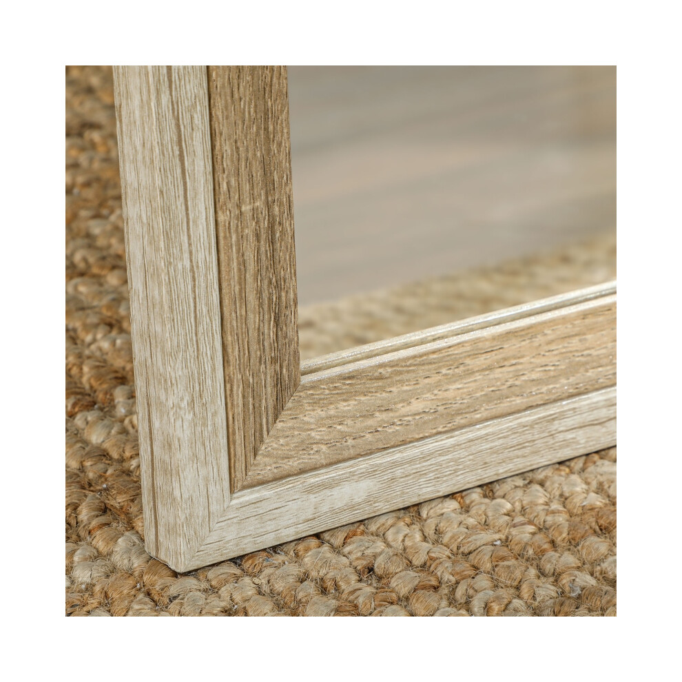 Full Length Standing Mirror HOMCOM 162.6 cm Two-Tone White/Oak-Tone Durable and Modern Design-image-OPC-PMYBJZH-NEW