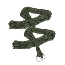 2pcs Nylon Rope Mesh Hammock Person Outdoor Hammock Leisure Bed Portable Sleeping Swing Bed
