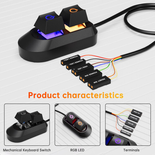 Universal Desktop Computer External Power Control Button With-B 1