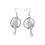 Swirls Pattern Silver Drop Earrings Handmade Comfortable Ear 1