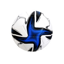 Size 5 Soccer Ball With Machine Stitched Panels For Durability Soft PVC Cover For Smooth Handling Football Training, blue