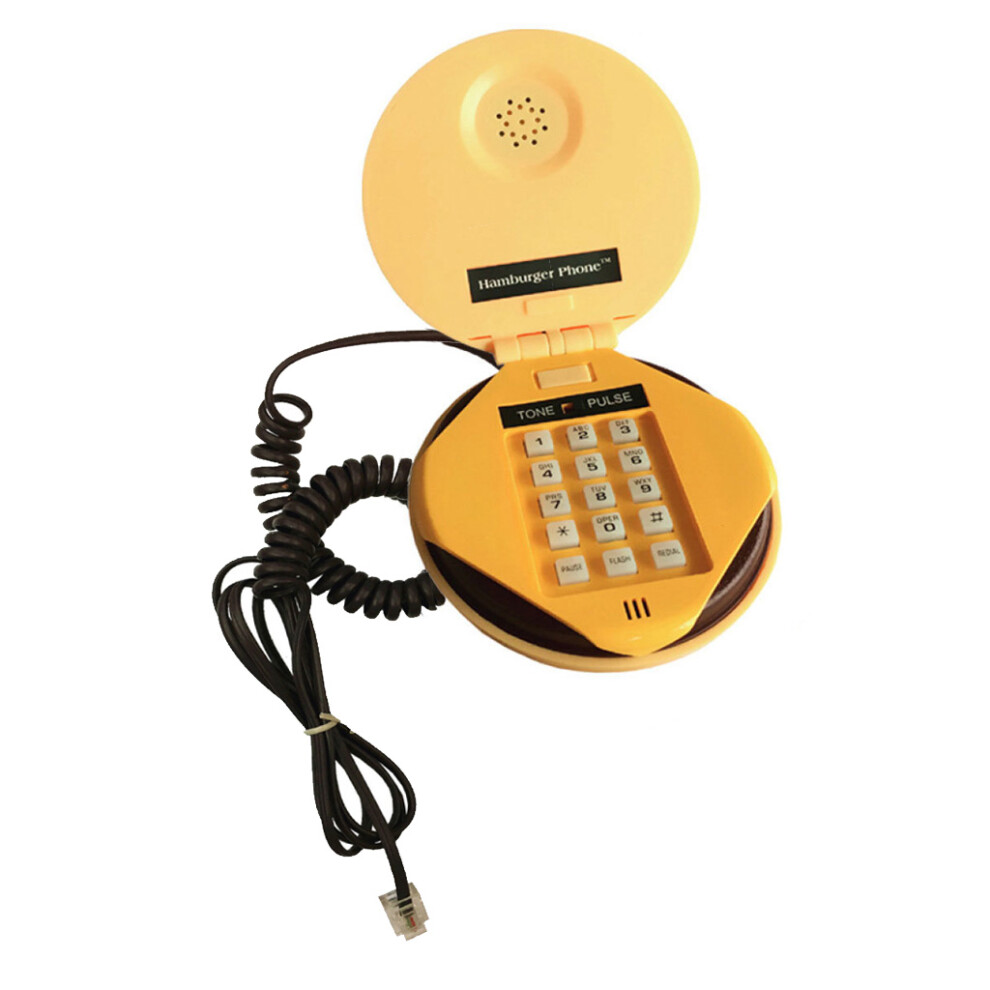 Novelty Emulational Hamburger Telephone Wire Landline Phone Home 7754000340354