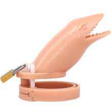 for Men Lightweight Cock Cage Penis Cage with 5 Ring Sizes Sex Toy(Fleisch)